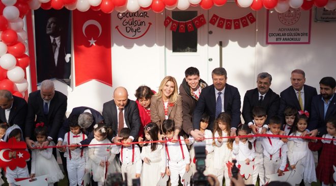 ÇOCUKLAR GÜLSÜN DİYE DERNEĞİ’NİN ADIYAMAN’DA 3. TOPLAMDA İSE   60. ANAOKULU BÜYÜK COŞKUYLA AÇILDI.