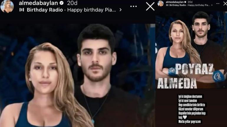 Survivor bitti dostlukları bitmedi Almeda Baylan, Yiğit Poyrazın doğum gününü unutmadı