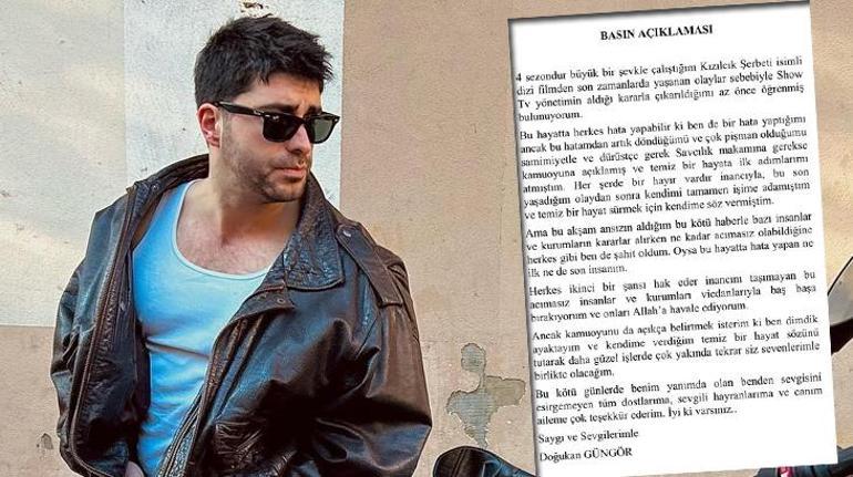 Doğukan Güngör dizinin kadrosundan çıkarıldı Rol arkadaşı Seray Kayadan destek mesajı