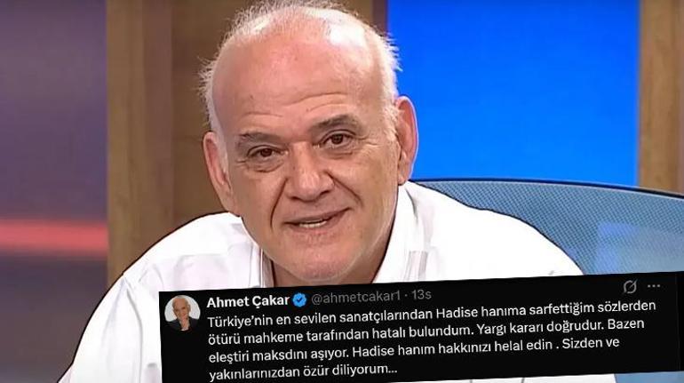 Sözleri olay olmuştu Ahmet Çakar, Hadiseden özür diledi