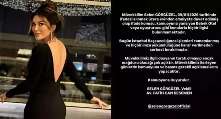 Ünlülere uyuşturucu soruşturması Selen Görgüzel sessizliğini bozdu: Her şey zamanını bekler