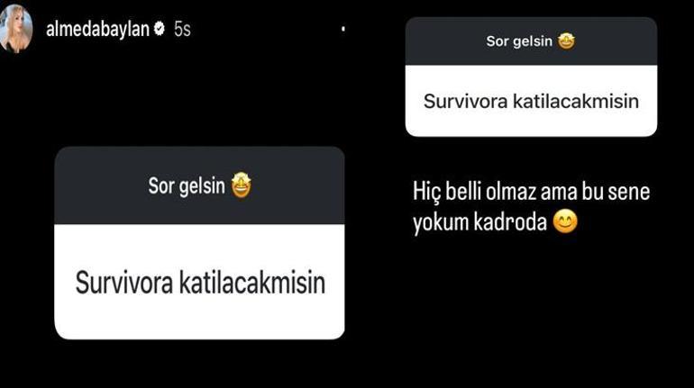 Yedeklerden yarışmaya katılacak mı Almeda Baylandan Survivor 2026 için net yanıt
