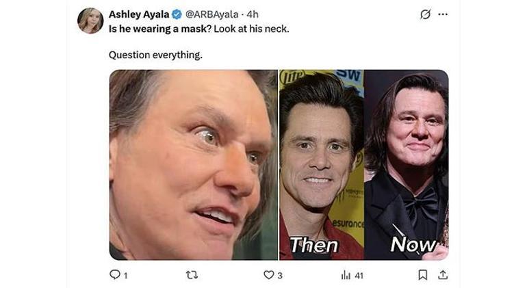 Hollywood yıldızı Jim Carreyi görenler hayrete düştü Son hali gündem oldu: Maske mi takıyor