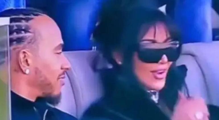 Super Bowla gizli aşıklar damga vurdu Kim Kardashian ve Lewis Hamilton ilk kez birlikte görüntülendi