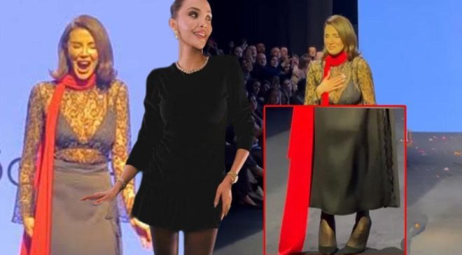 Talihsiz an! Özge Ulusoy’un podyumda ayakkabısı fırladı