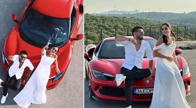 Dilan ve Engin Polat'ın kırmızı Ferrari'si satışta! İstenen fiyat dudak uçuklattı: Artık tiksinti geldi