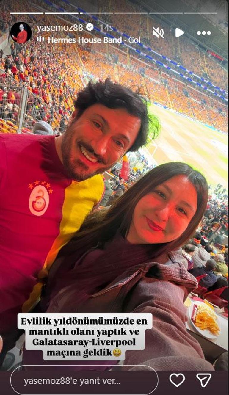 Komedyen Yasemin Sakallıoğlu evlilik yıl dönümünü statta kutladı