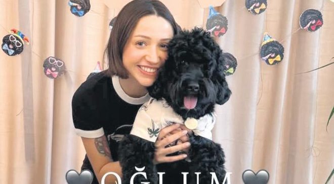 Köpeğine doğum günü