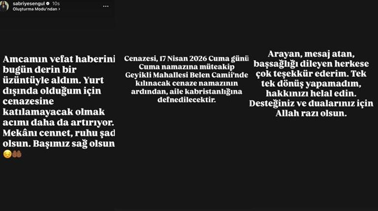 Acı haberi duyurdu Survivor Sabriye Şengülü yıkan ölüm