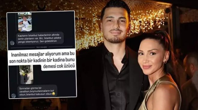 Eleştirilerin hedefi oldu! Uğurcan Çakır'ın eşi gelen mesajları ifşa etti