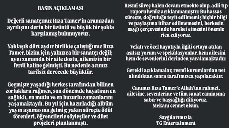 Ölümü şüpheli bulunmuştu Rıza Tamerin adli tıp raporu açıklandı mı