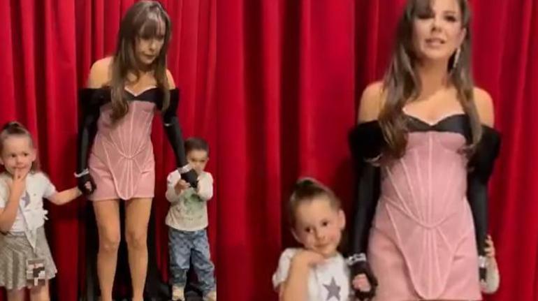 Şarkıcı Merve Özbeyin çocukları Elif Özüm ve Emir kocaman oldu