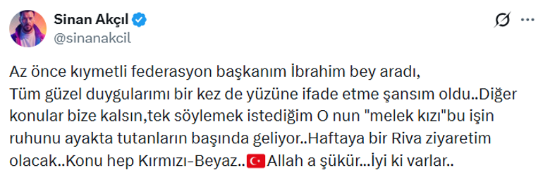 Sinan Akçıl’dan Milli Takım hamlesi: TFF Başkanı ile görüşecek