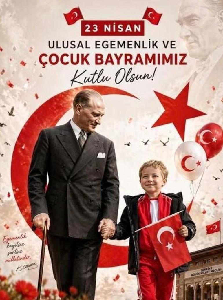Ünlülerden 23 Nisan Ulusal Egemenlik ve Çocuk Bayramı paylaşımı