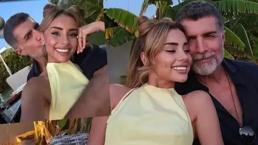 Ayvalık'ta aşk tazelediler! Özcan Deniz ve eşi Samar Dadgar'dan romantik kare