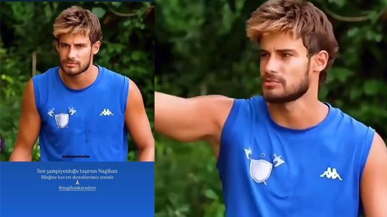 Survivor Batuhan Karacakayadan Nagihan Karadereye destek paylaşımı